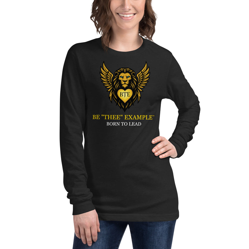 BE "THEE" EXAMPLE™ Lion Crest Long Sleeve Tee — Born To Lead Edition