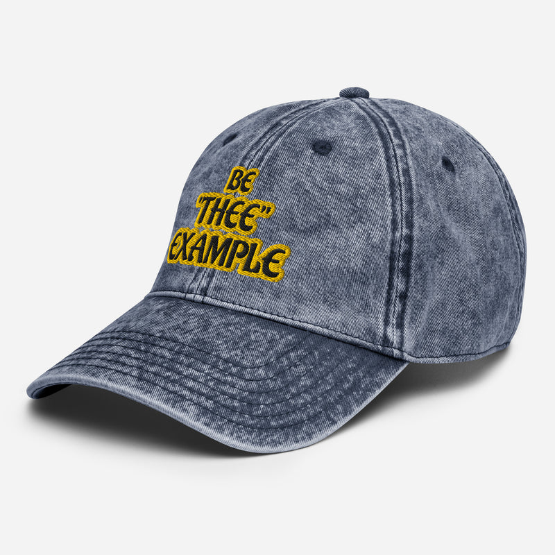 BE "THEE" EXAMPLE™ Denim Dad Hat — Golden Heart Edition