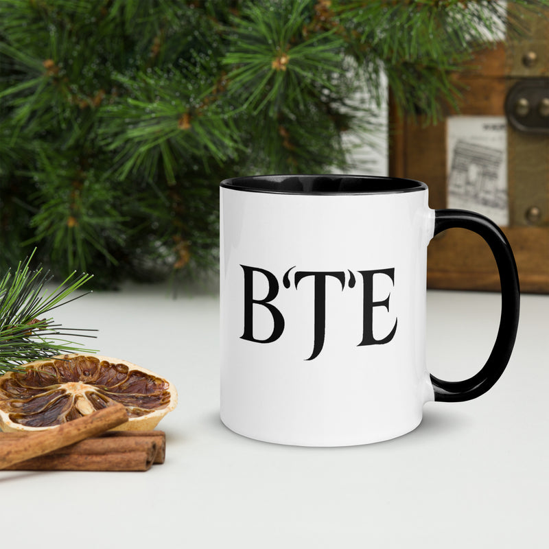BTE™ Black and White Accent Mug — Signature Edition